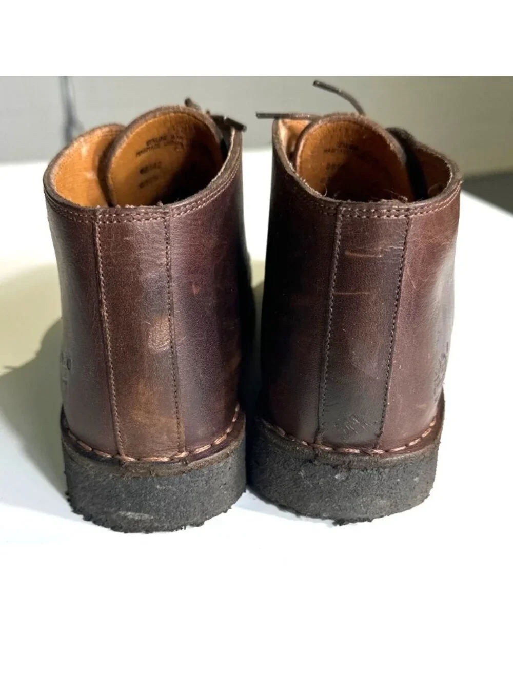 Timberland Mens Leather Chukka Boots Size 8M Brown Made In Italy